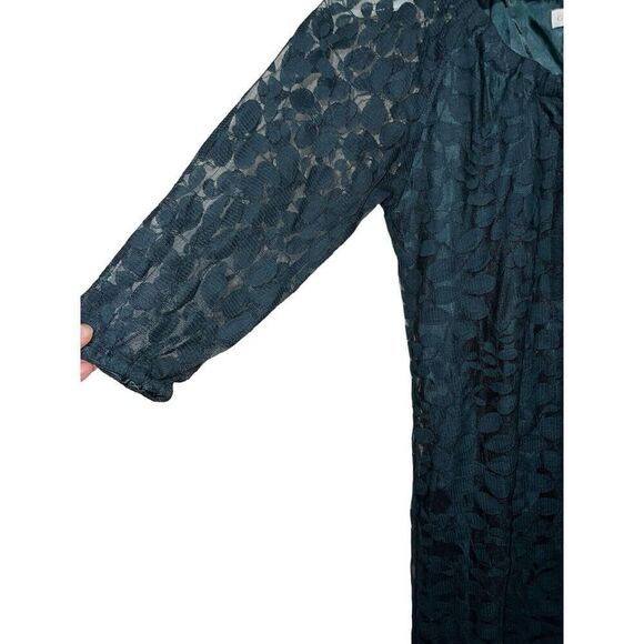 Garnet Hill Emerald Green Lace Boheme Dress Size 0 Great Cond. - Picture 3 of 10